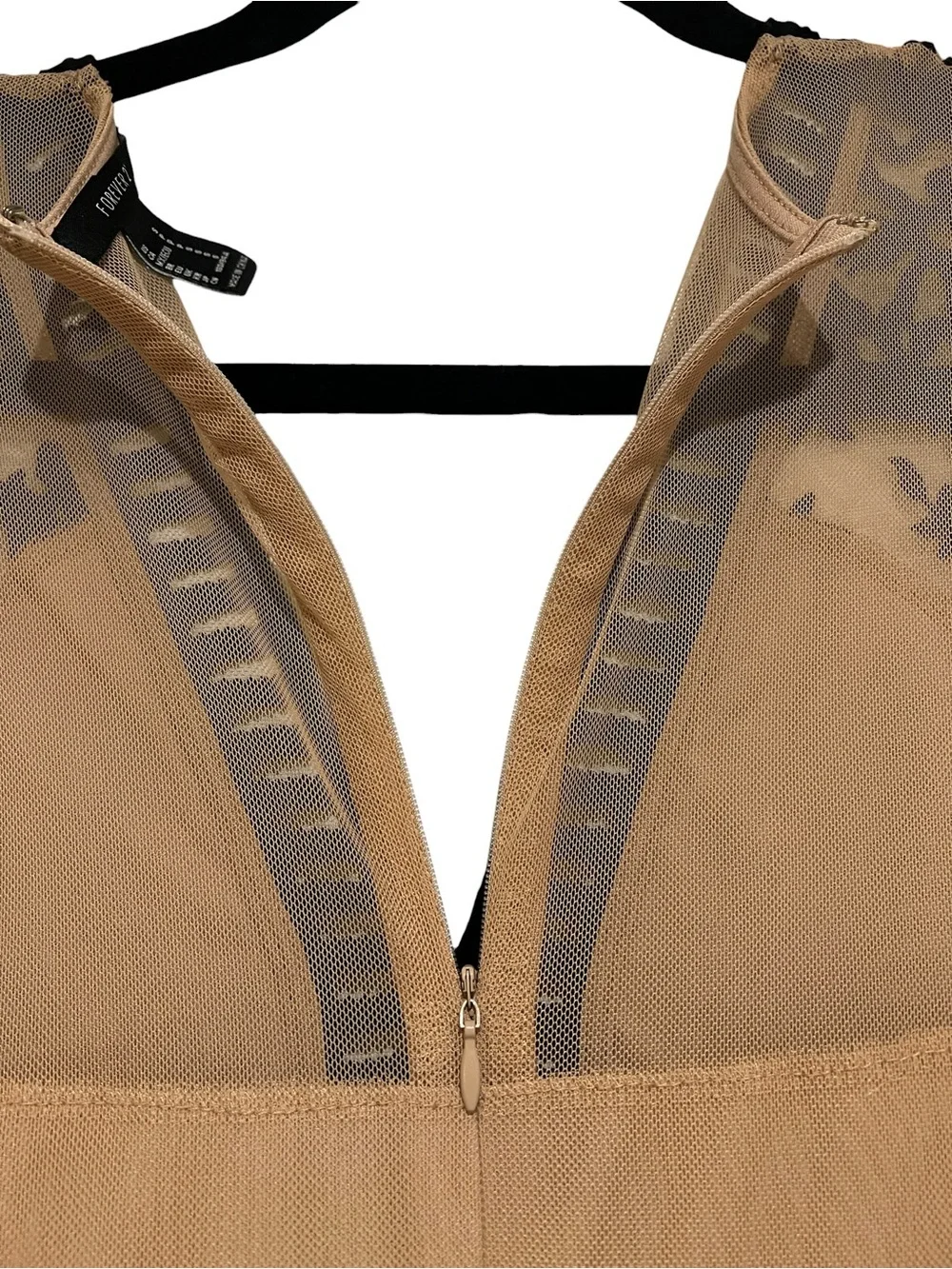 Forever 21 Beige & Black Sheer Embroidered Western Whimsigoth Boho Maxi Dress-S - Picture 5 of 7